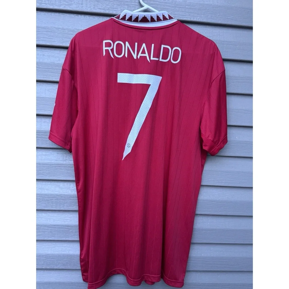 Manchester United Adidas AeroReady Home Jersey Mens L Cristiano Ronaldo 2022 EUC
